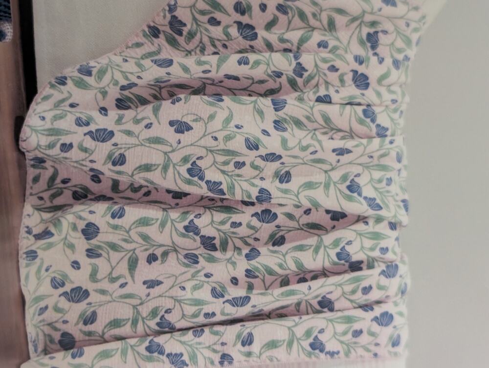 Artist Collection Cotton Gauze Throw W/ Plush Reverse 60" X 70" Pink Floral NWT